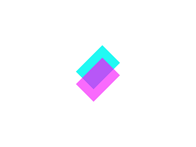 sharyeo: symbol branding geometric intersection letspanda logo minimalist modern neon opacity rectangle s share sharing simple symbol