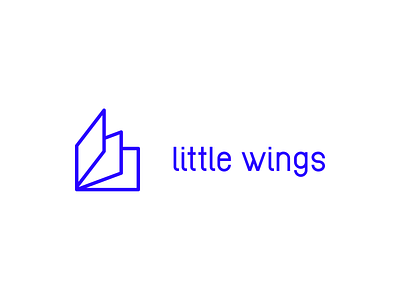 Little Wings: Logo book books branding clean education educational letspanda logo mark minimal minimalist modern symbol type typography wings