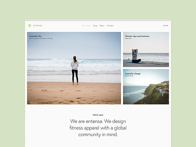 entensa: web design clean fashion layout letspanda minimal minimalist modern type typography web web design website website design