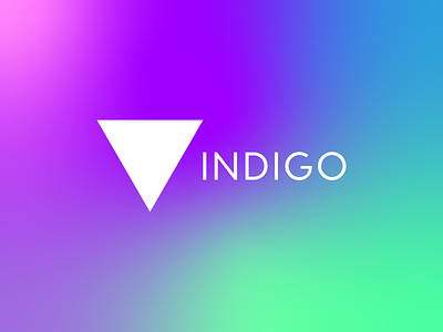 Indigo: Logo branding gradient indigo letspanda logo mark minimal minimalist symbol triangle