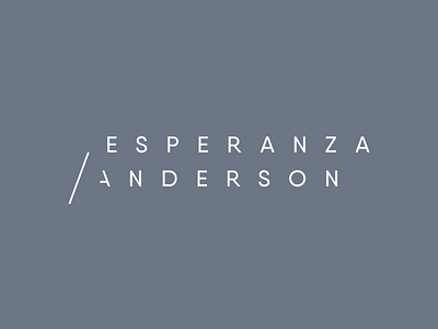 Esperanza Anderson advisor branding clean law letspanda logo minimal minimalist modern type typography wordmark
