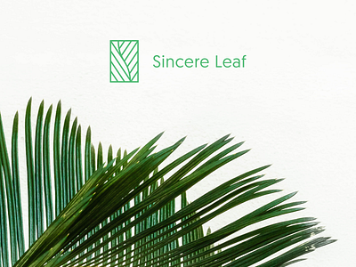 Sincere Leaf: Logo branding cosmetics leaf letspanda lettermark line logo mark minimal minimalist modern rectangle s skincare supplement