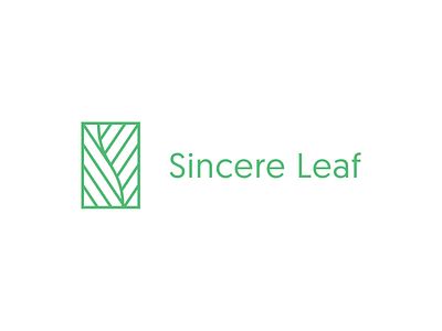 Sincere Leaf: Logo branding clean cosmetics elegant leaf letspanda lettermark logo minimal minimalist modern nature s sophisticated supplements vitamins