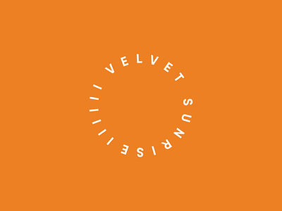Velvet Sunrise: Logo branding cafe circle coffee coffee shop coffeeshop letspanda logo mark minimal minimalist roastery sunrise type typography velvet
