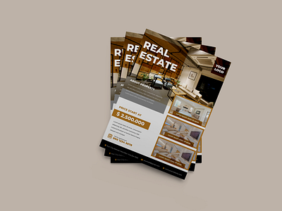 Real Estate Flyer Design branding brochure brochure template corporate design flyer design graphic design house ideas real estate illustration logo property real estate flyer template real estate ui