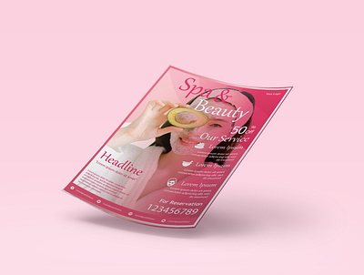 Spa & Beauty Flyer Design advertising banner beauty beauty flyer beauty salon branding brochure brochure template business flyer business flyer design corporate design flyer design graphic design illustration logo spa flyer ui