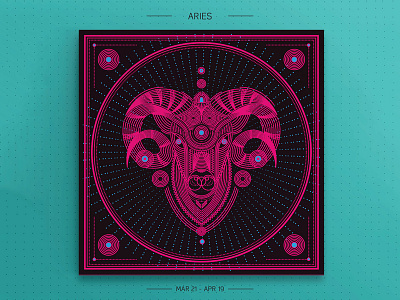 Aries aries design graphic design illustration linear pink prints vector zodiac signs