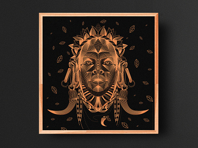 Tribal black design gold graphic design illustration linear prints tribal vector