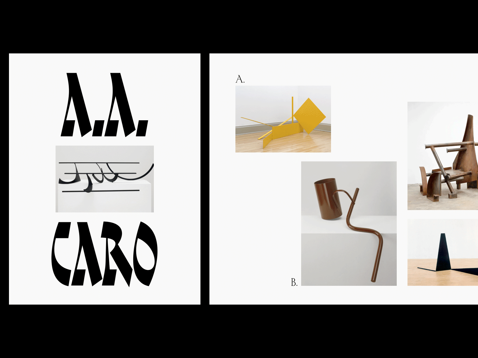 A.A.C. art editorial grid minimal sculpture typography