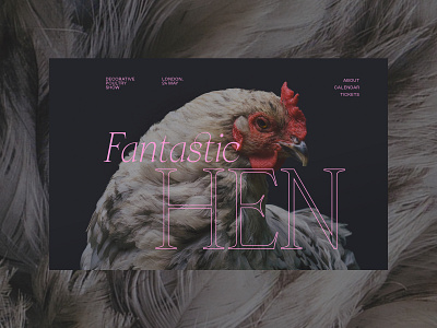 Fantastic Hen animal dark minimal serif typography