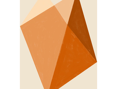 Abstract geometric study salted caramel abstract art digital art geometric art minimal orange procreate art