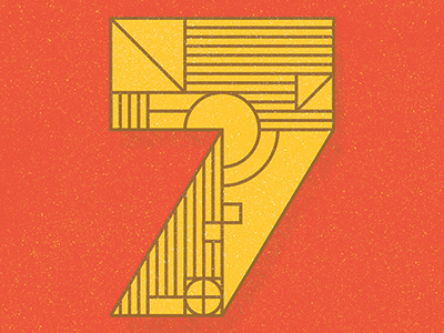 36 Days of Type Number 7 36 days of type design illustration number 7 seven vector