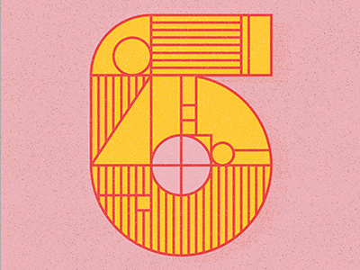 36 Days of Type Number 6 36 days of type design illustration number 6 six