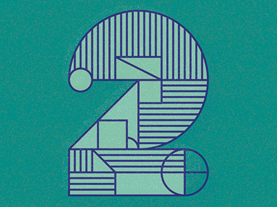 36 Days of Type Number 2 36 days of type design illustration number 2 two vector