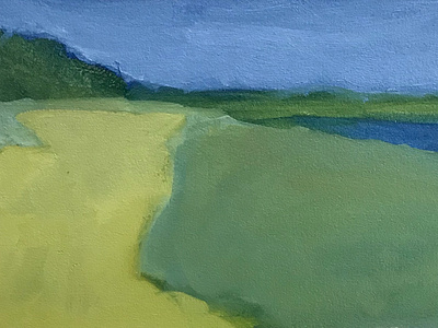 Summer landscape oil on paper