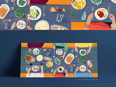 Dinner Table Illustration