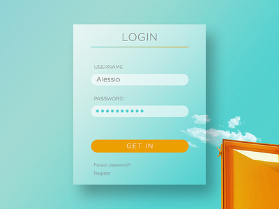 Daily UI #1: Login Screen 100 card daily days floating screen shadow signin stacked ui ux widget