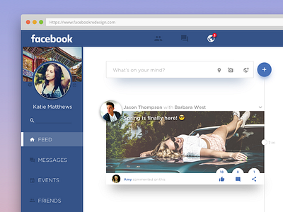 Facebook Redesign - Feed