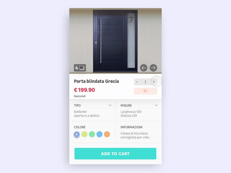 Animated product card