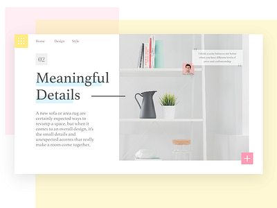 Meaningful details blocks bold clean elegant mag minimalist modular mondrianism muzli slider typography zine