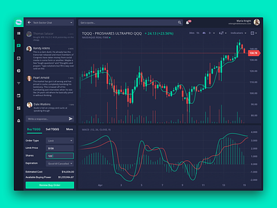 Desktop Trading Platform Concept chart cryptocurrency dark dashboard data desktop enterprise finance platform stocks trading ui