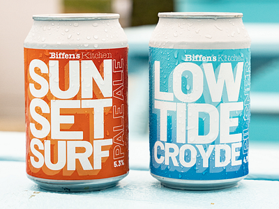 Biffen's Kitchen - Beer Can Design artworking beer can beer can design branding can design devon food and drink design graphic design packaging surf typography design