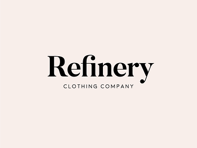Refinery Clothing Co. Logo clothing brand ligature logo millennial pink minimalist pink refinery
