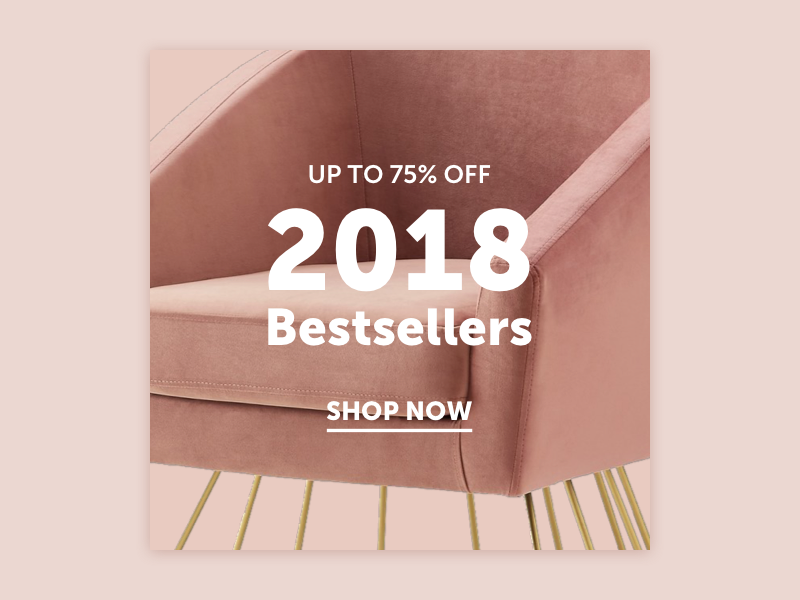 2018 Bestsellers | Email Creative merchandising blush pink sale email