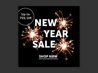 New Year Sale | Email Creative email email banner fireworks graphic graphic design holiday new years sale sparkler year end sale