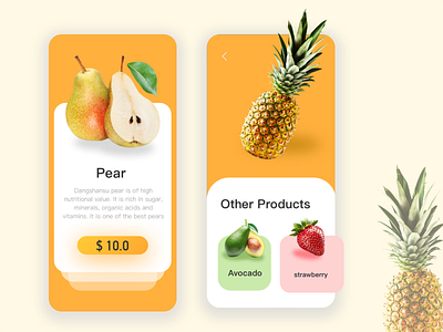 APP fruit app design food ui ux