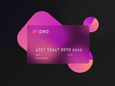 The bank card app design ui