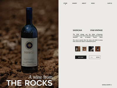 A wine form the rocks