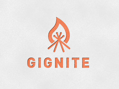 Gignite 2 branding fire logo music red