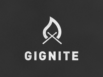 Gignite 3 branding bw fire logo music