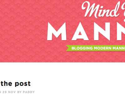 Mind Your Manners blog manners web design