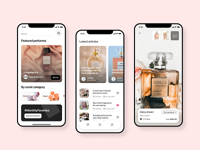 Fragrance Discovery: Explore Perfumes fragrance perfume scents ui ui ux design ui design ui ux design