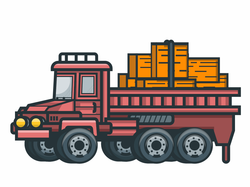 Farm Truck animation css design farm truck graphic illustration icon iconography illustration transportation vector vector illustration