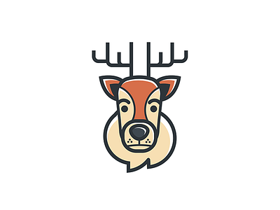 Reindeer animal cute design icon iconography logo reindeer ui ux vector