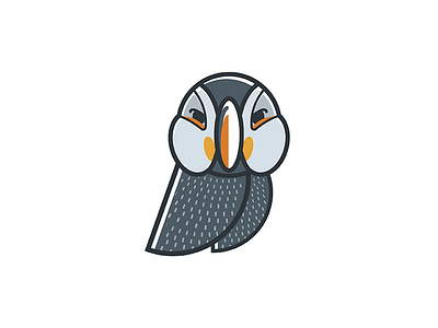 Puffin animal bird cute design icon iconography logo puffin ui ux vector