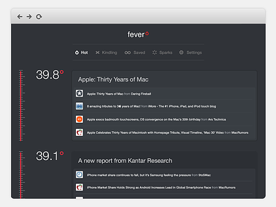 Fever Redesign browser chrome dark fever redesign rss web