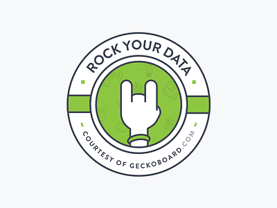 Rock Your Data awesomeness data geckoboard laptop rock sticker