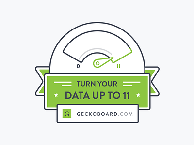 Turn Your Data Up to 11 11 data dial geckoboard spinal sticker tap turn volume