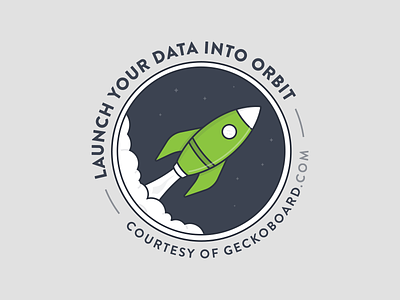 Launch Data Tee data emblem geckoboard launch orbit rocket t-shirt tee