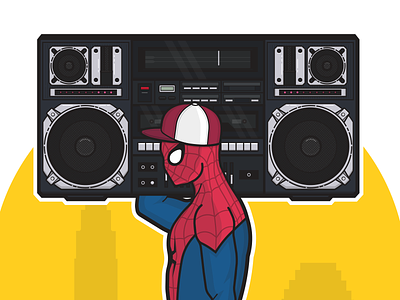Marvel x Hip Hop boombox hip hop marvel new spider man spiderman york