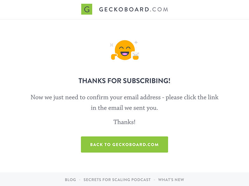Subscription Confirmation Emojis