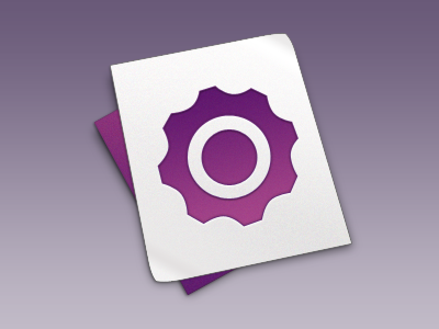 TextMate gear icon mac markup note os osx paper purple textmate