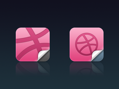 Dribbble Icons curl dribbble icon ios pink sticker