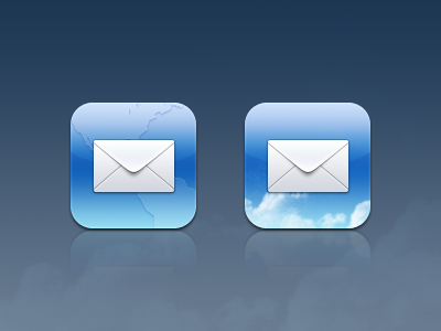 Mail clouds envelope icons ios iphone mail