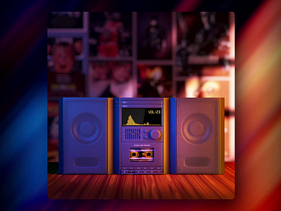 1998, Sunday morning 3d 3d art 3d ilustration aftereffects boombox design maya vray