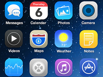 iOS 7 Concept Close-up